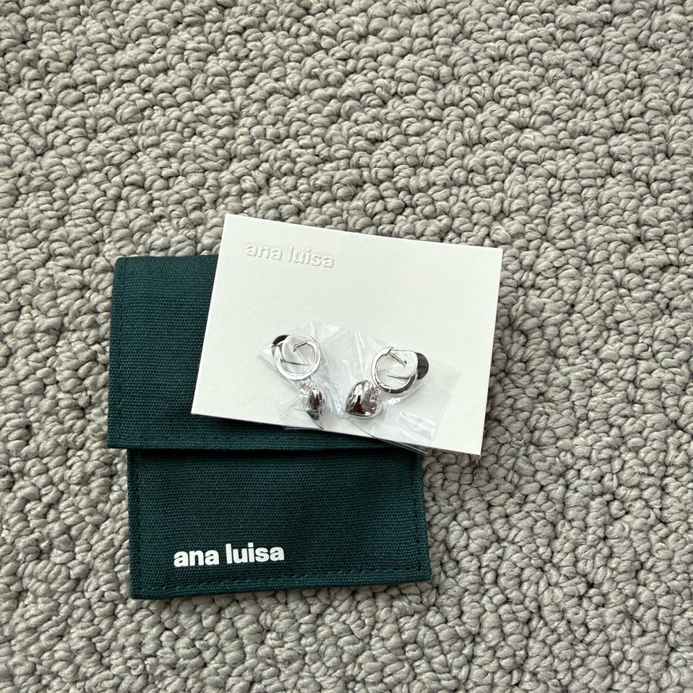 ana luisa Silver Hoop Drop Earrings - Polished Silver